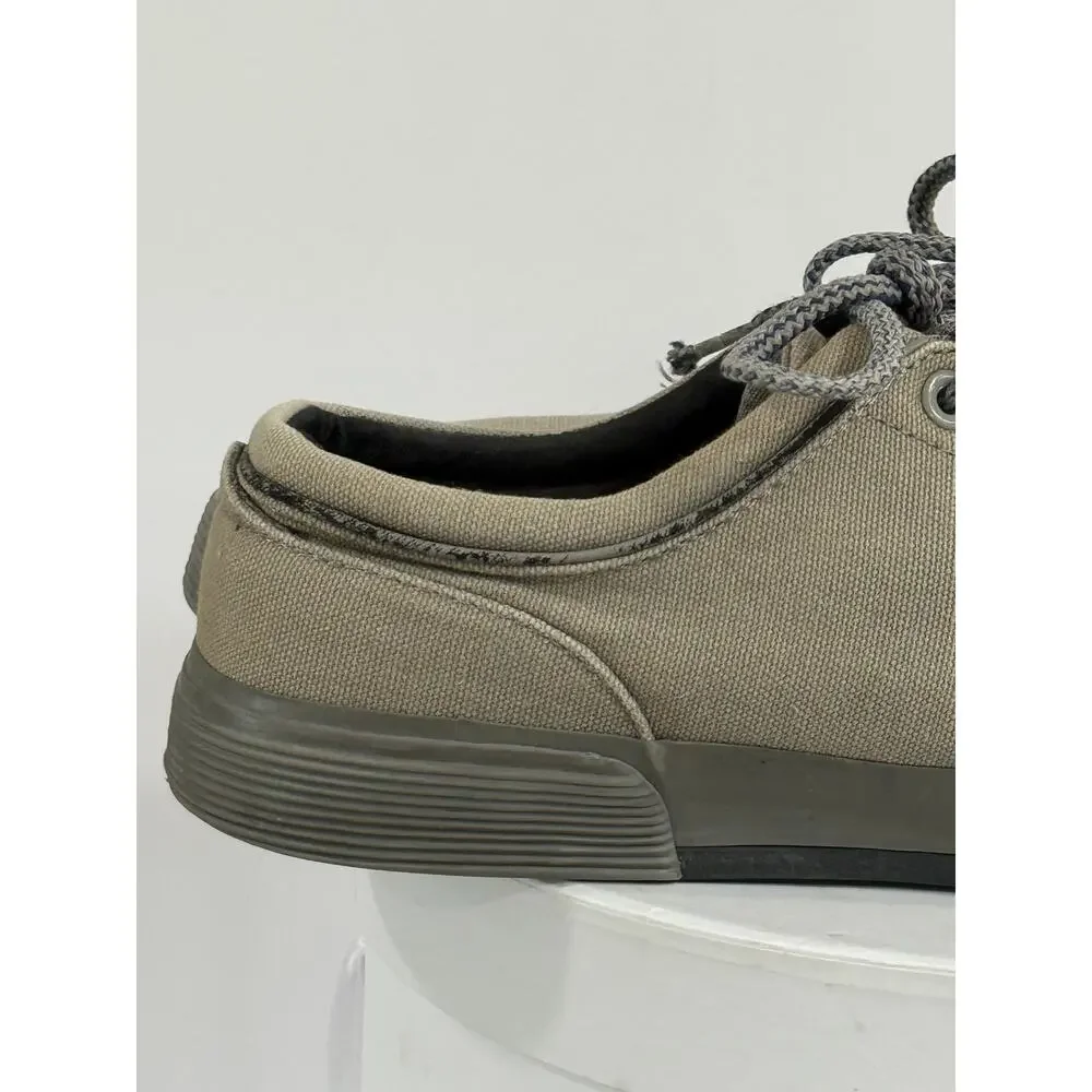 Polo Ralph Lauren Faxon Low Canvas Boat Sneakers Discontinued Gray Men's Size 9D